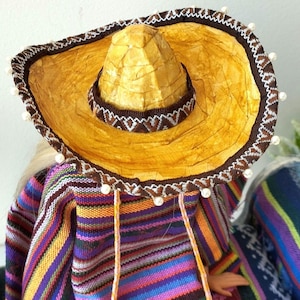 Miniaturowe sombrero dla lalki BJD, kapelusz Fiesta 4-calowy, skala 1:6