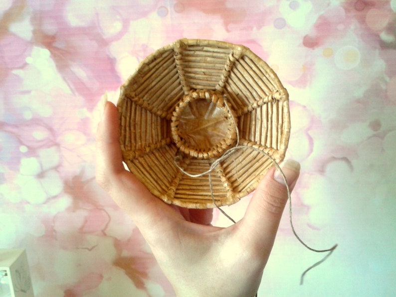 Miniature Ichimegasa straw hat with koji traditional Japanese Etsy