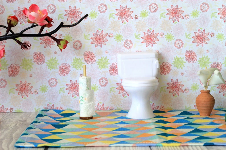 Miniature Dollhouse Toilet Paper Rolls Set With Stand or Etsy