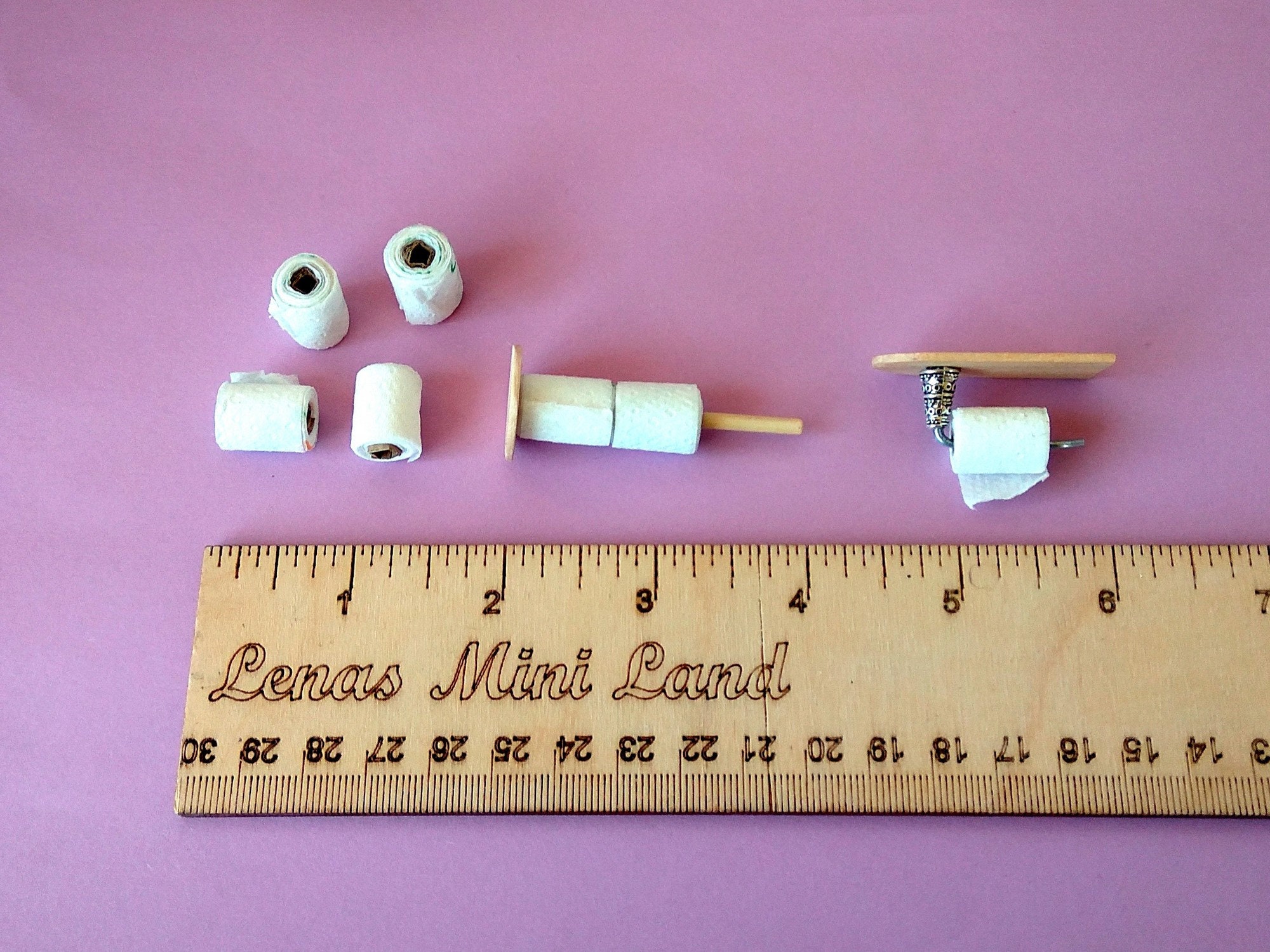 Toyvian Mini Rotoli Carta Igienica Per Casa Delle Bambole - 2 Pezzi - Accessori In Miniatura