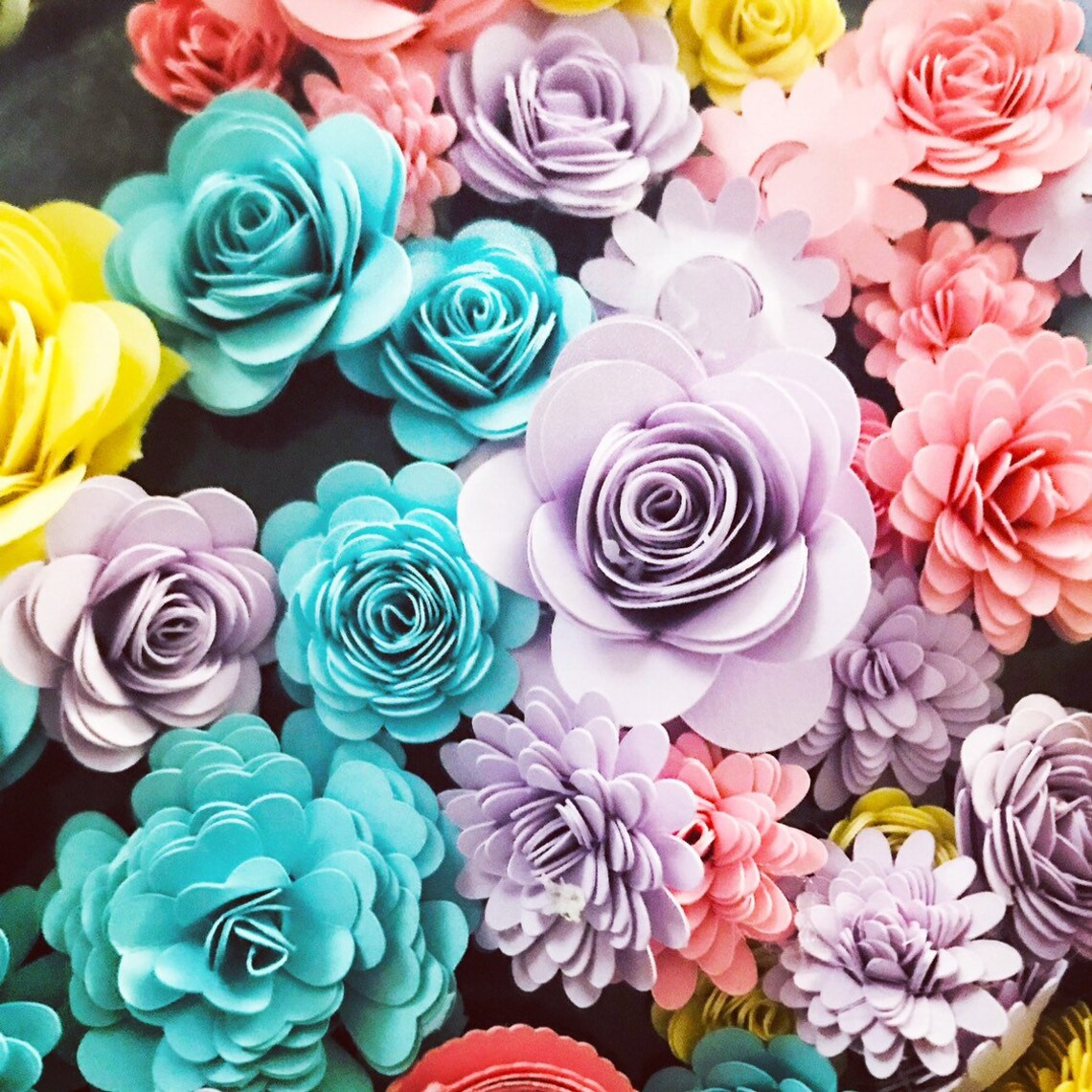 Mini paper flowers Etsy