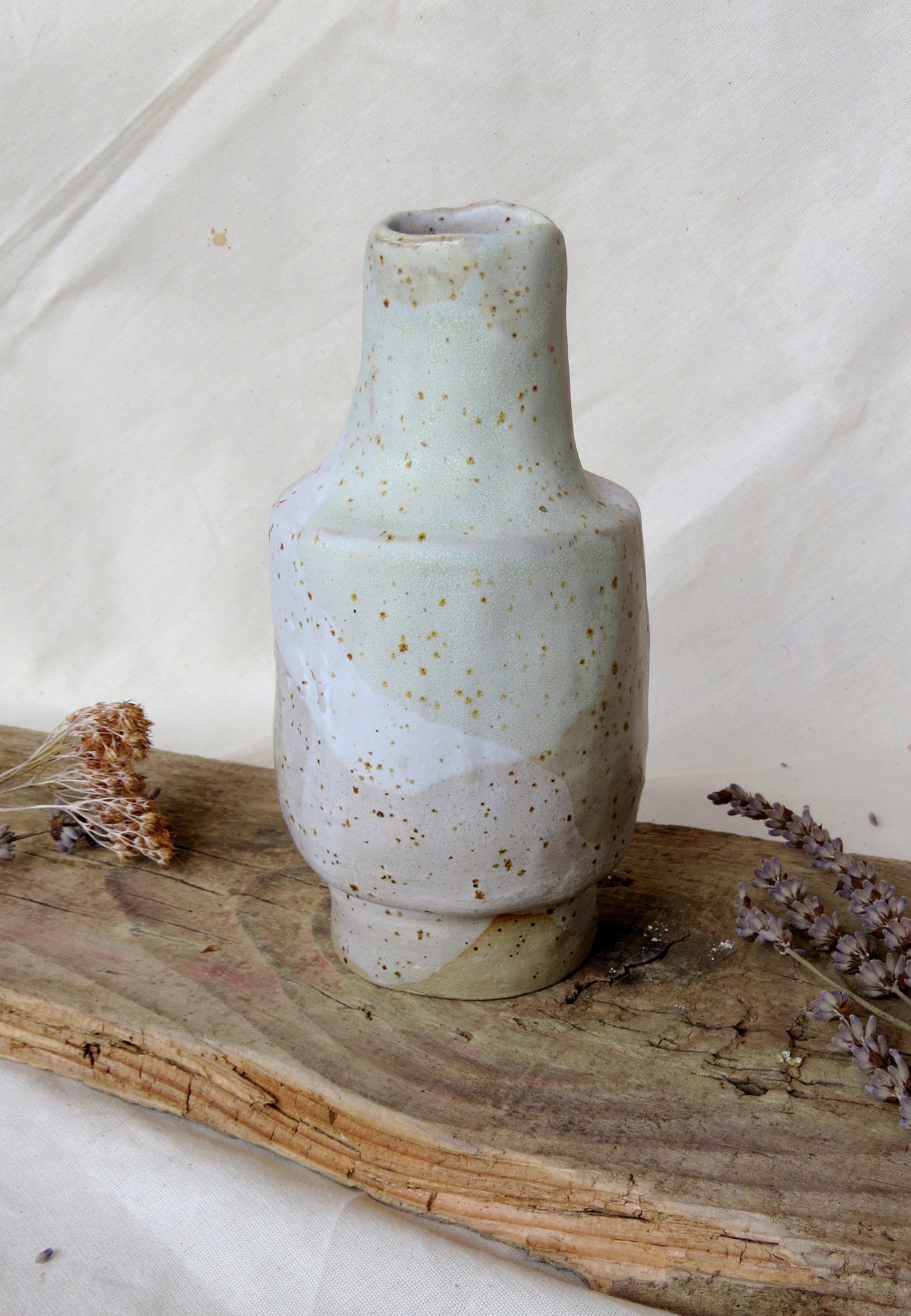 Vase Fait Main en Céramique, Vase Unique, Rustique