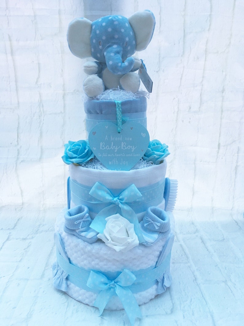 Baby Boys Tatty Teddy Nappy Cake Baby Shower Gift