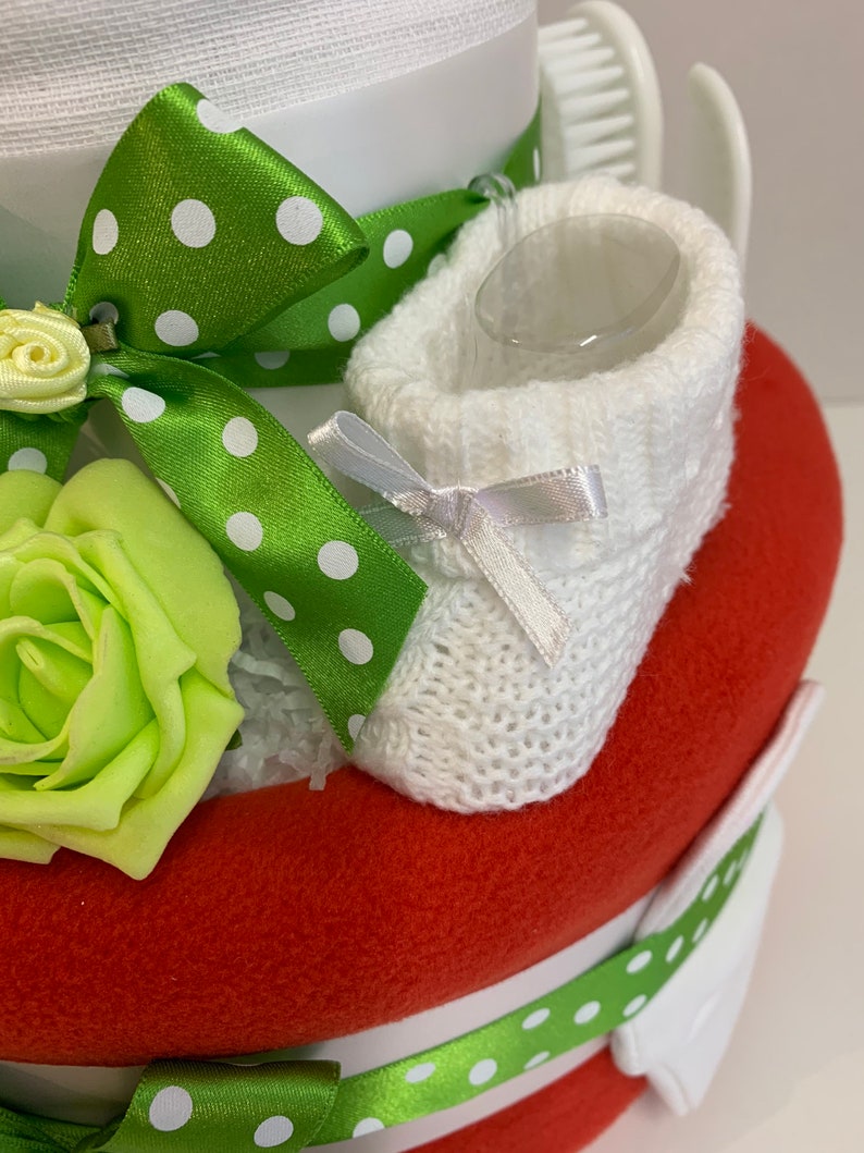 nappy cake, hungry caterpillar theme, baby shower gift, unisex baby gift, baby hamper, baby gift set, mum to be gift, baby gift for friend image 2