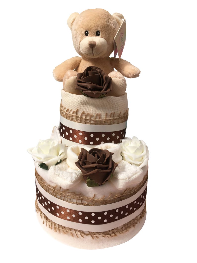 HAMPER Baby Boy Baby shower girl unisex new MUM Handmade 3 TIER NAPPY CAKE