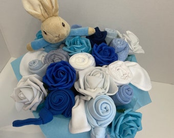 Baby clothing bouquet, new baby hamper, baby shower gift, pregnancy gift, baby gift set, gift for mum to be
