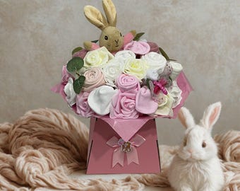 Baby clothing bouquet, new baby hamper, baby shower gift, pregnancy gift, baby gift set, gift for mum to be