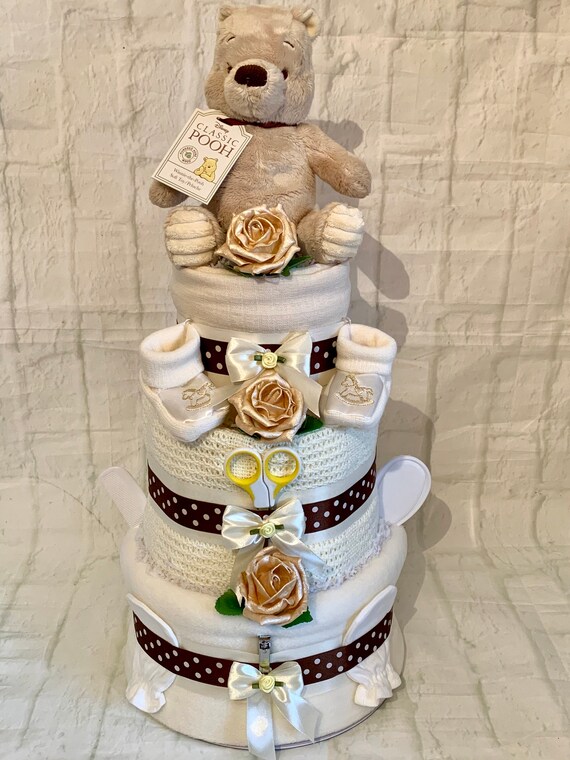 winnie the pooh nappy cake
