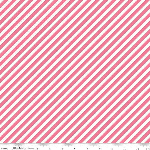 On Trend Raspberry Stripe by Jen Allyson for Riley Blake Designs