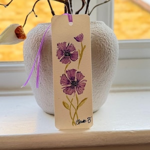 Watercolour Bookmark flowers Gift