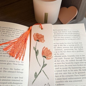 Watercolour Bookmark flowers Gift