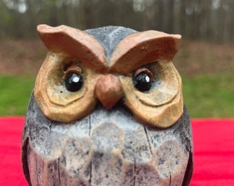 Concrete statue- Carved Wood Owl