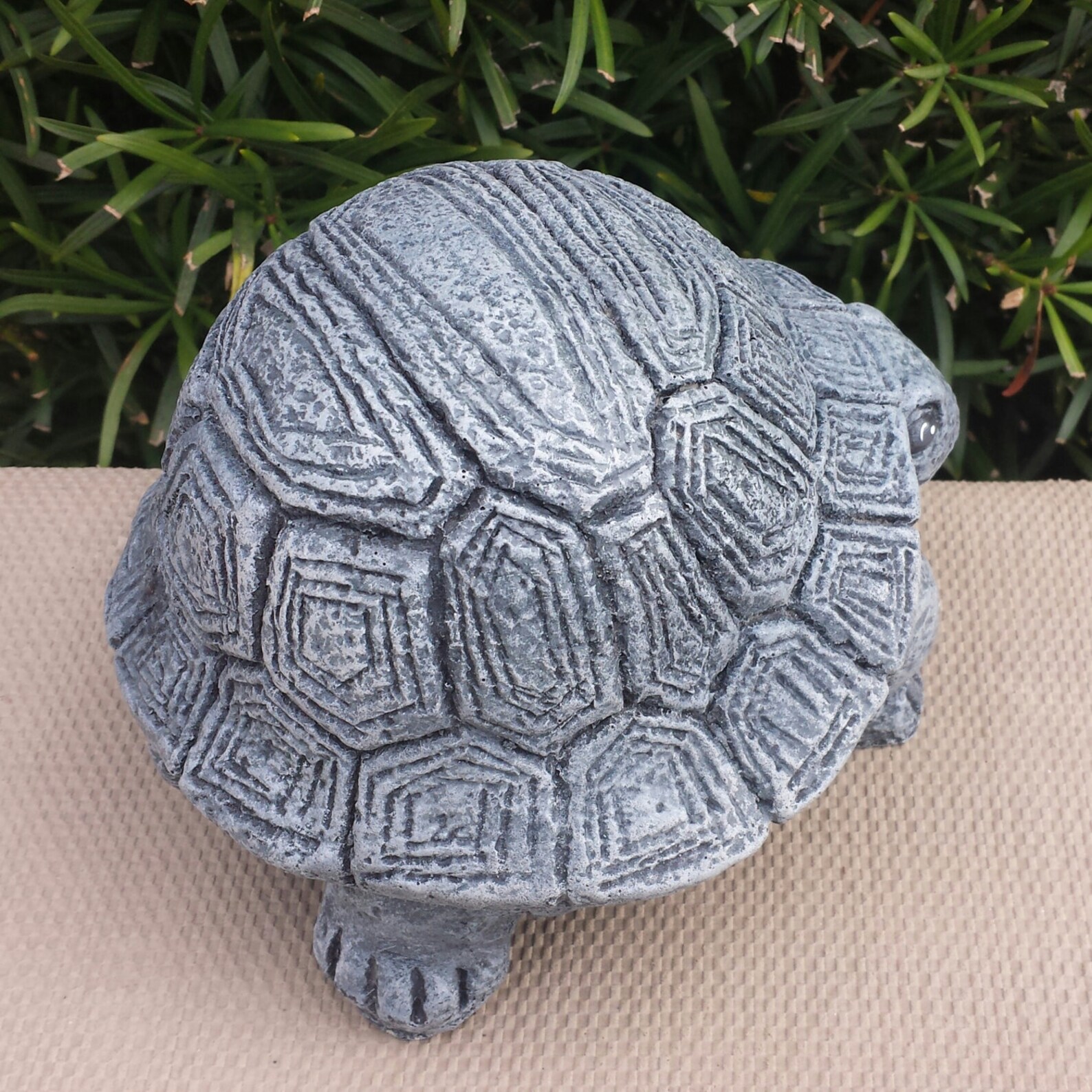 Large Stone Turtle Handmade and Hand Painted Concrete Garden Etsy