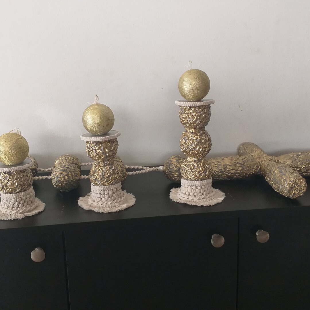 Candle Holder From Recycled Materials _ Set of 3 Etsy