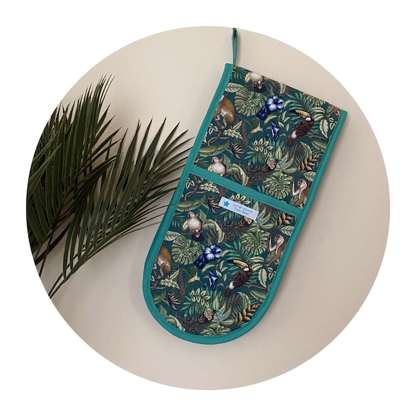 Tropical oven gloves / rainforest oven gloves