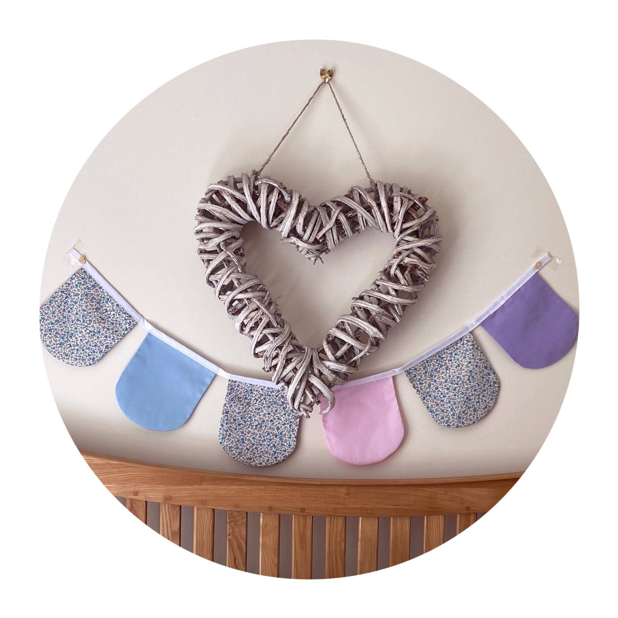 Blue Floral Bunting / Pastel Bunting Etsy