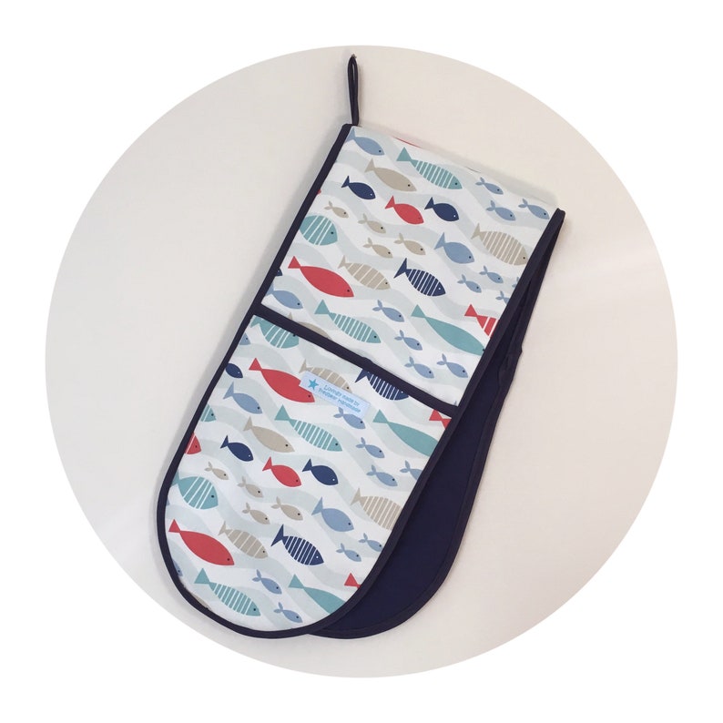 Fish Oven Gloves / Nautical Themed Oven Gloves / Beach Decor Etsy