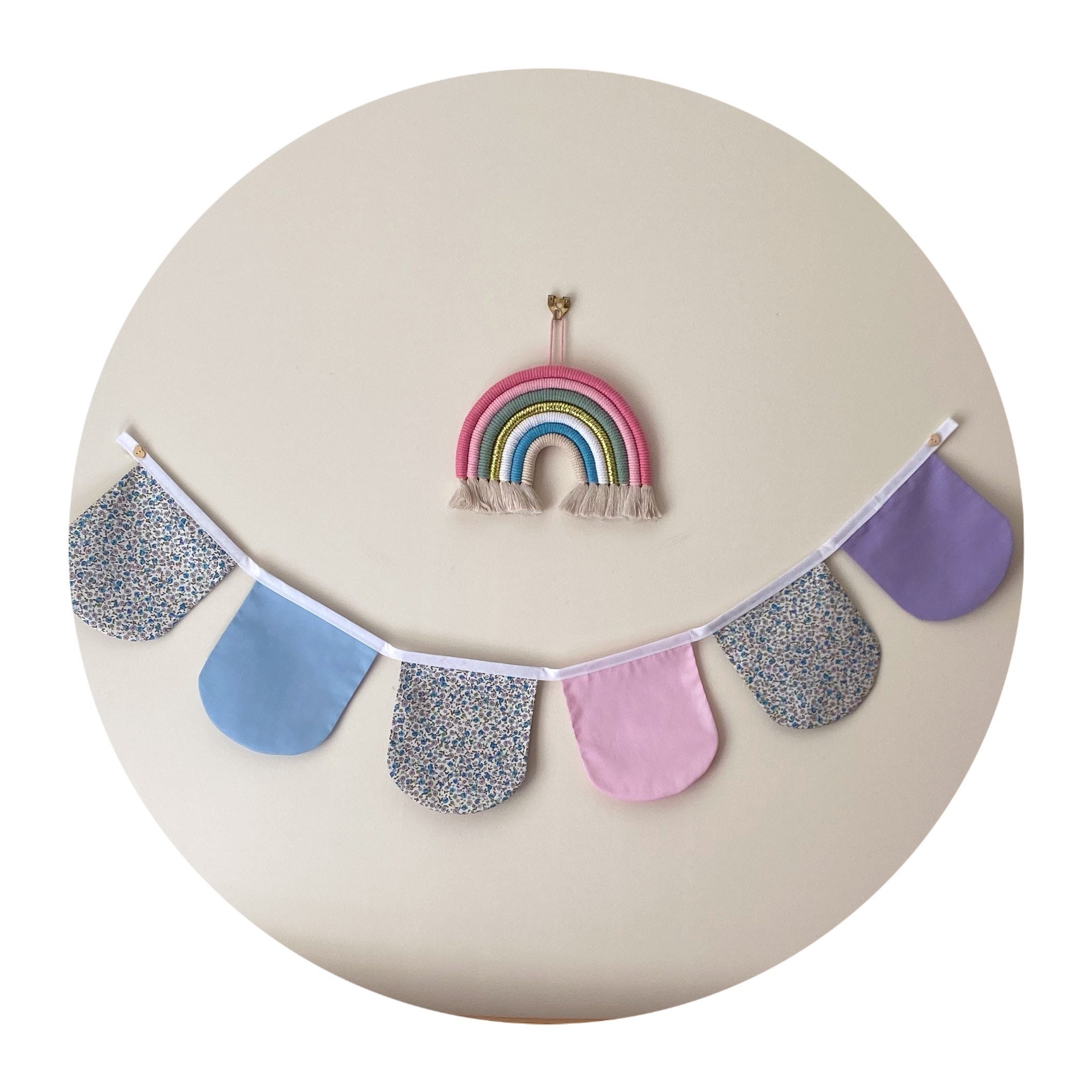 Blue Floral Bunting / Pastel Bunting Etsy