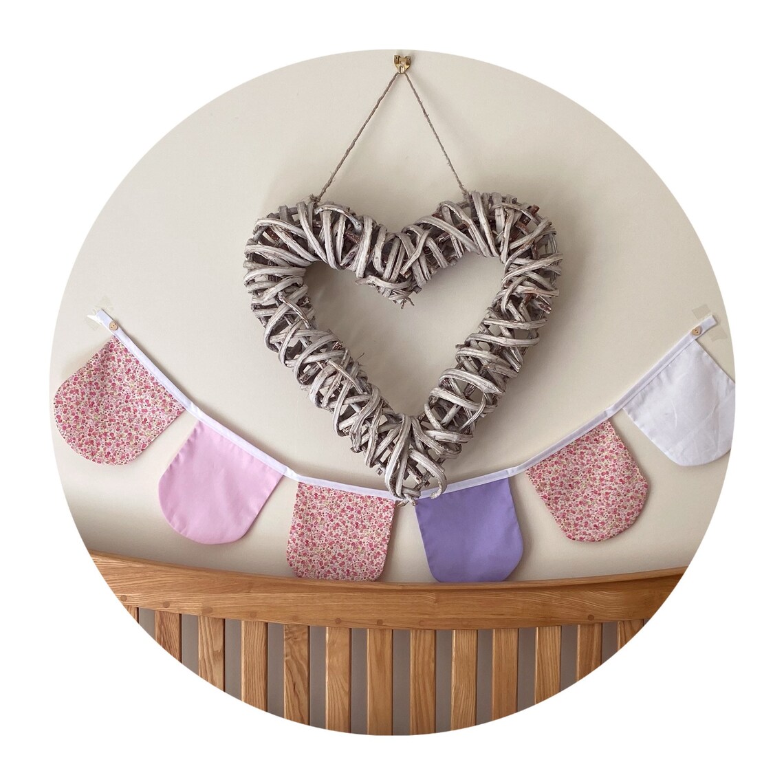 Pink Floral Bunting / Pastel Bunting Etsy