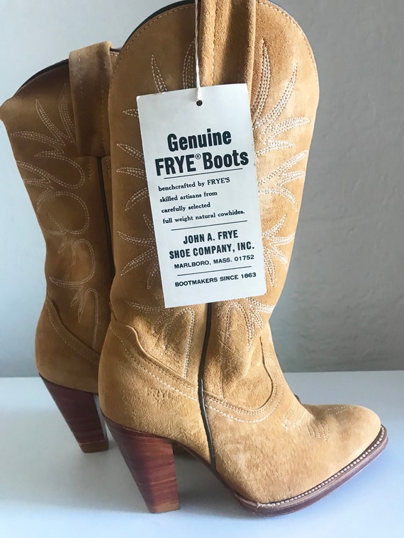 frye suede cowboy boots