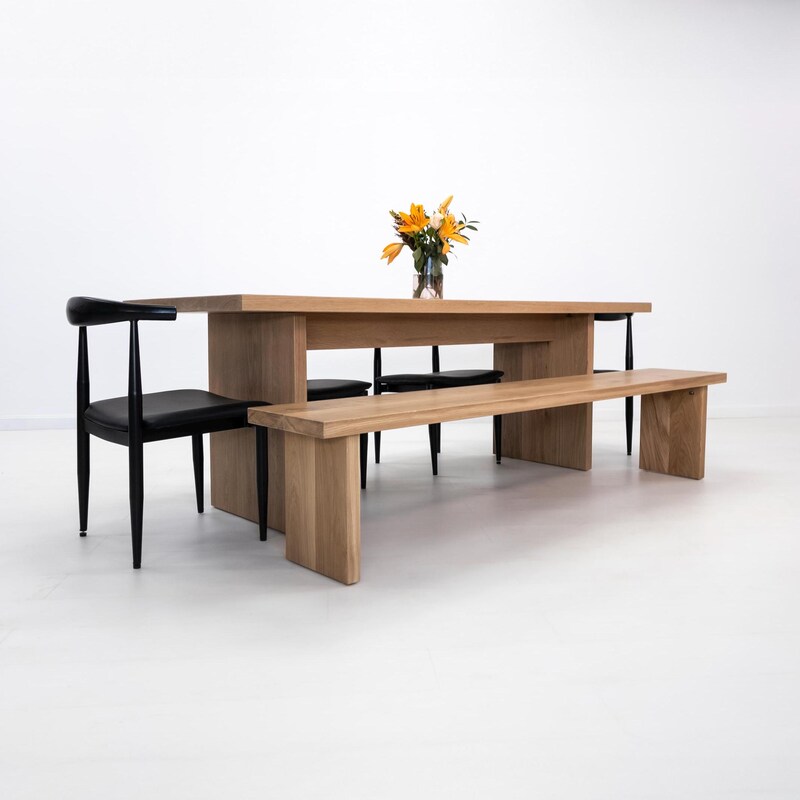 White Oak Dining Table - Etsy