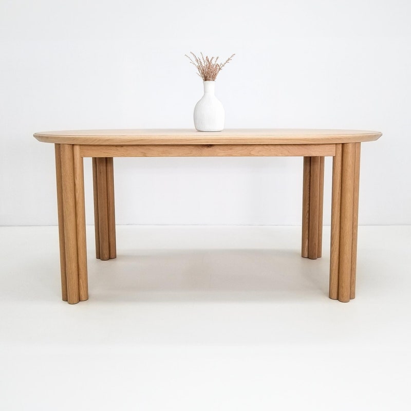 White Oak Oval Table - Etsy