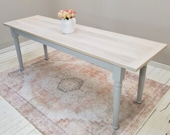 pix Slim Long Narrow Farmhouse Dining Table narrow dining table etsy