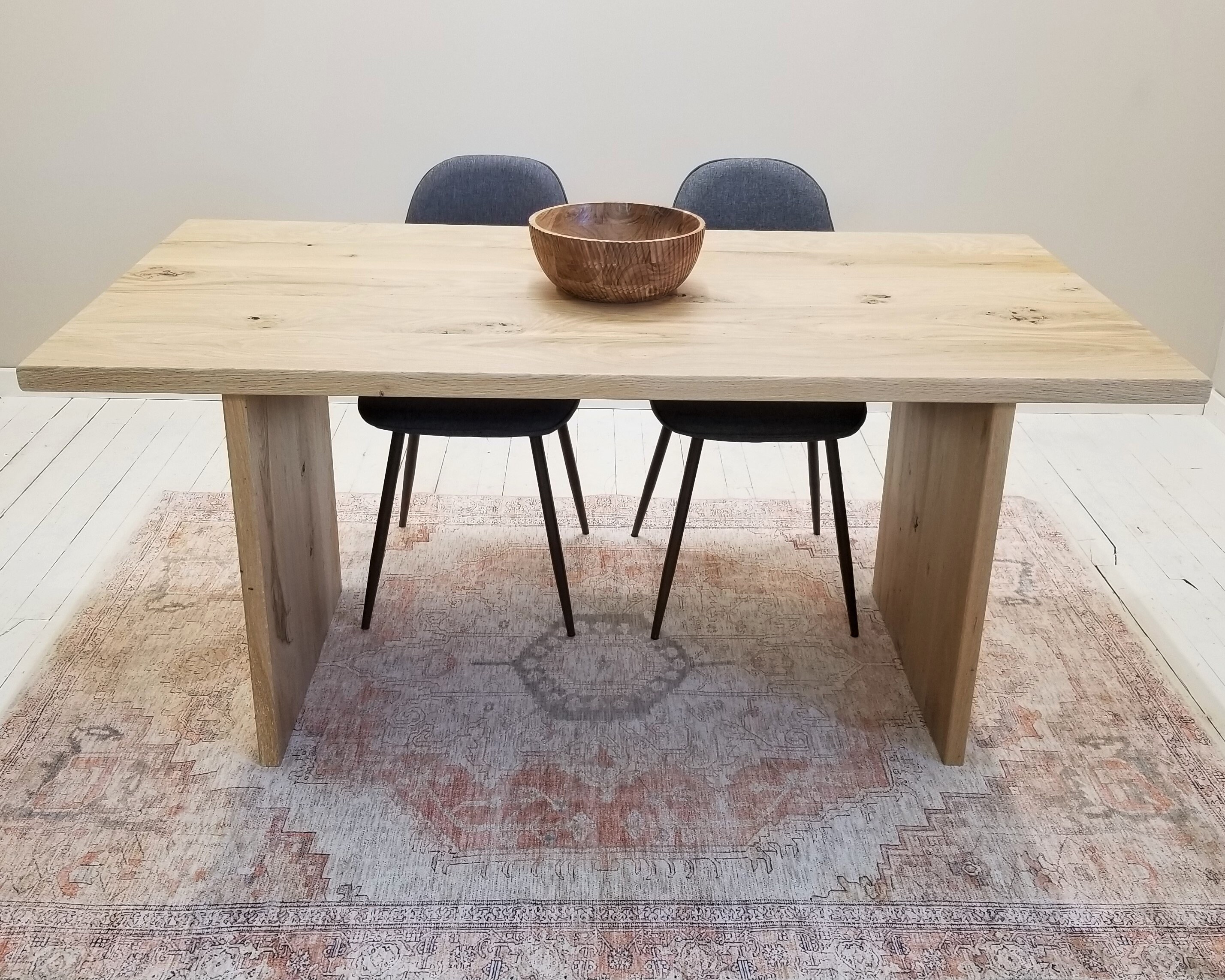 1.5 Rustic White Oak Table Made to Order Etsy
