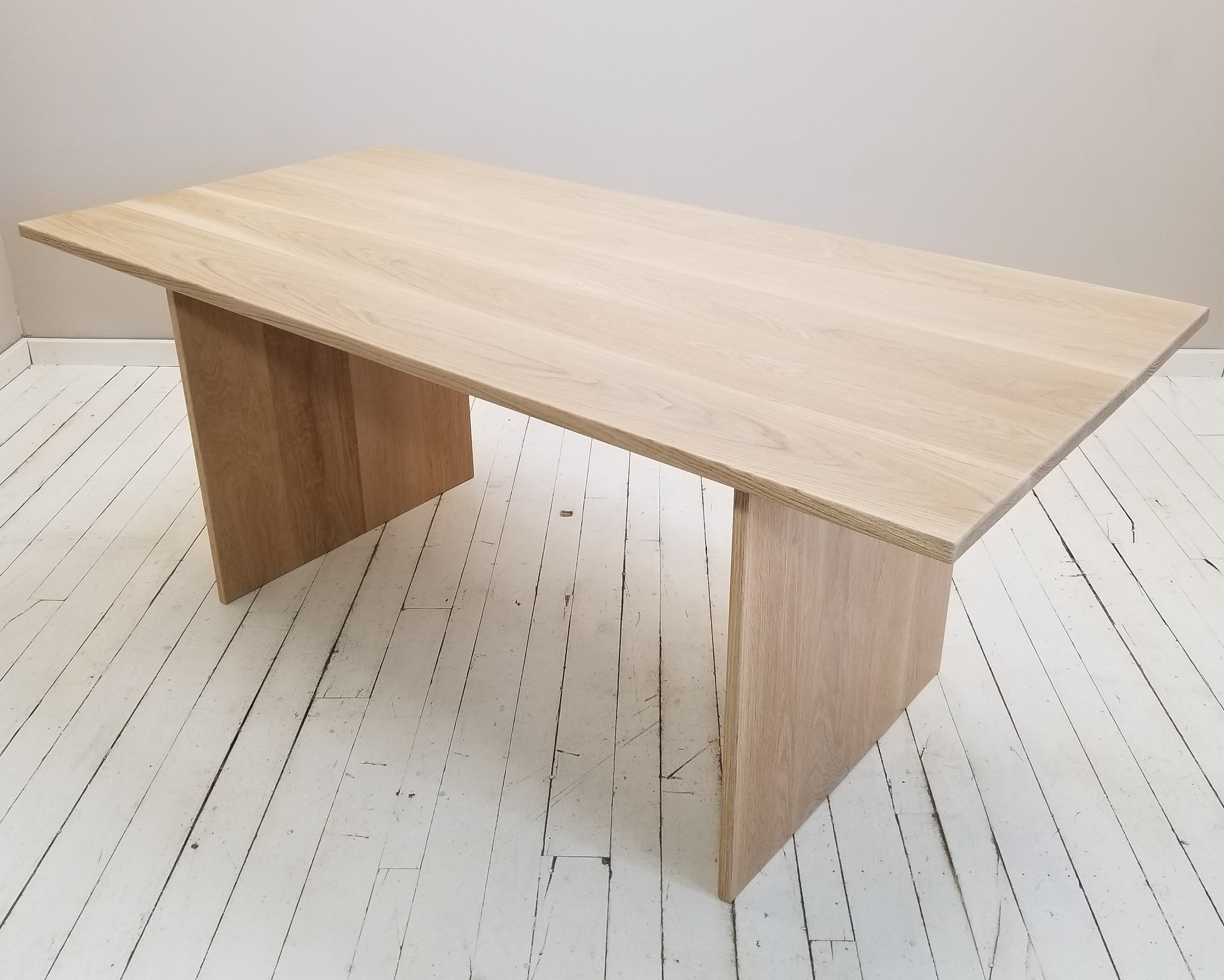 White Oak Plank Dining Table Bench or Set Made to Order Etsy