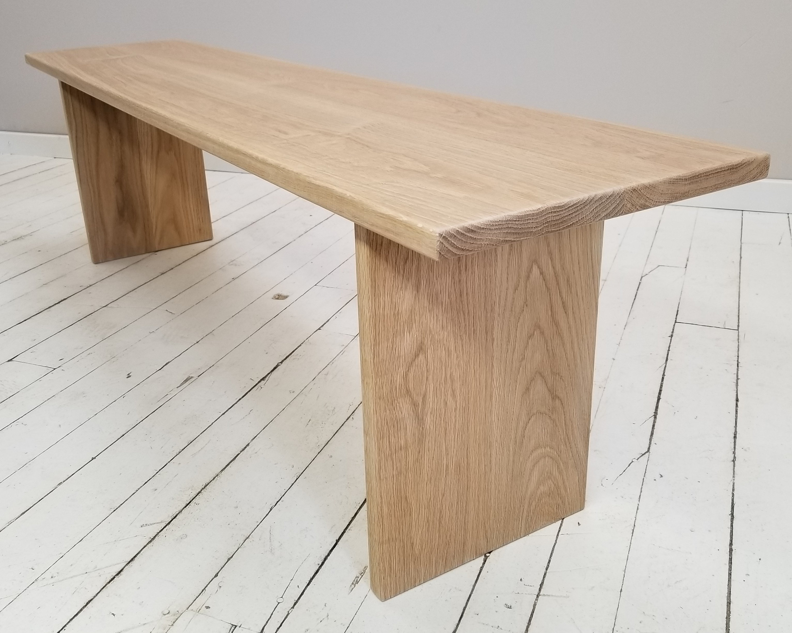 White Oak Plank Dining Table Bench or Set Made to Order Etsy