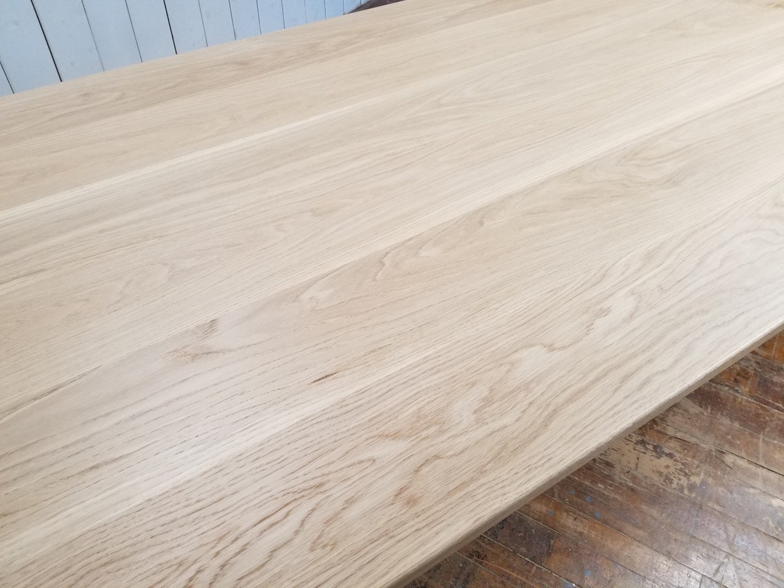 Solid White Oak Plank Dining Table Coffee Table or Desk Made Etsy