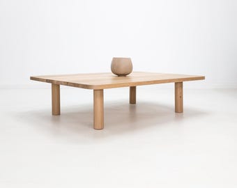 CLOE Solid Wood Square Coffee Table – Modern Minimalist | Handcrafted Hardwood