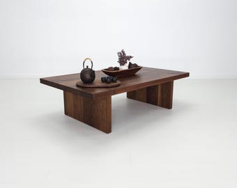 LILY Deluxe Coffee Table - Japandi Style, Durable Walnut, Minimalist Living Room Furniture