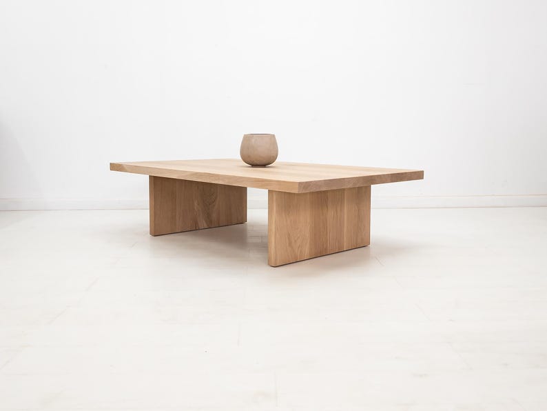 LILY Deluxe Coffee Table - Japandi Style, Durable Walnut, Minimalist Living Room Furniture Bild 1