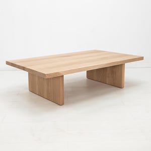 LILY Deluxe Coffee Table - Japandi Style, Durable Walnut, Minimalist Living Room Furniture Bild 7