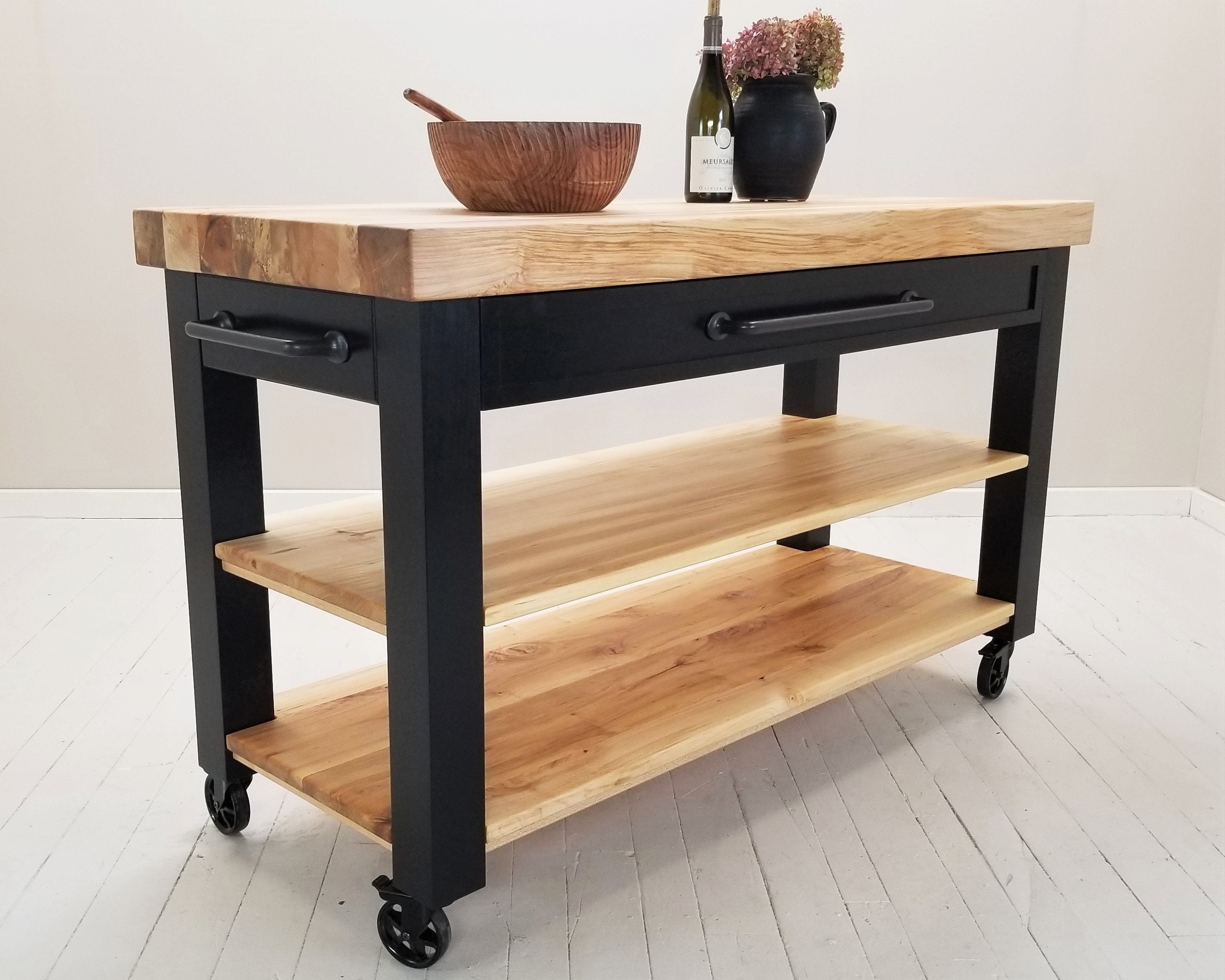 Butchers block on wheels deals