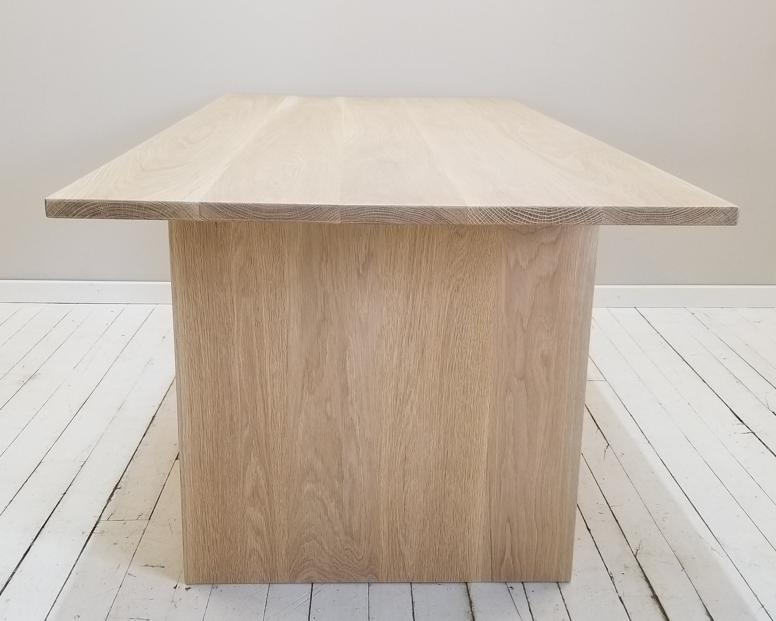 Solid White Oak Plank Dining Table Coffee Table or Desk Made Etsy