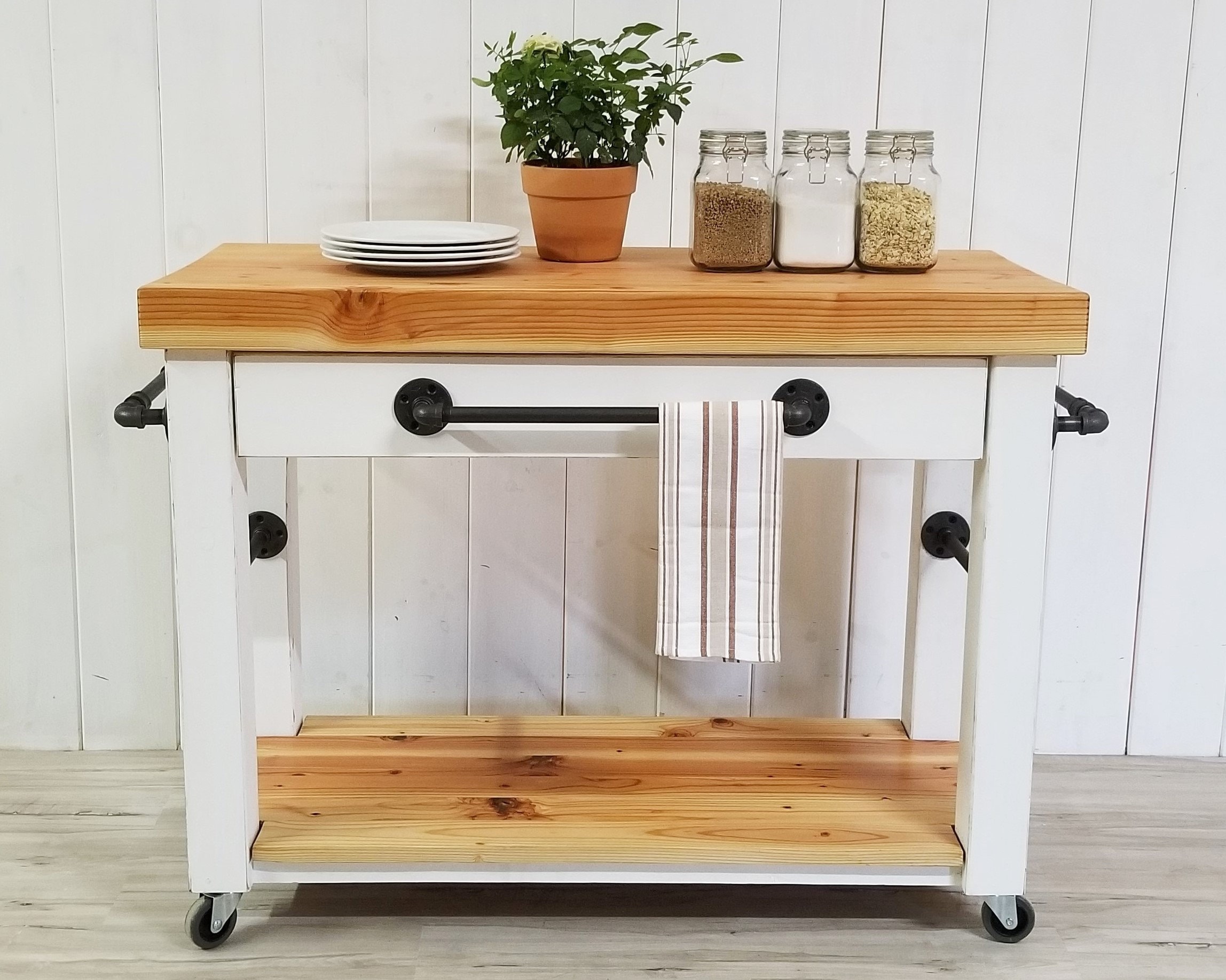 Customize this Rustic Industrial Butcher Block Kitchen ...