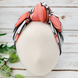 Valentines Macaron Knot Headband: Organic Knit Baby Turban