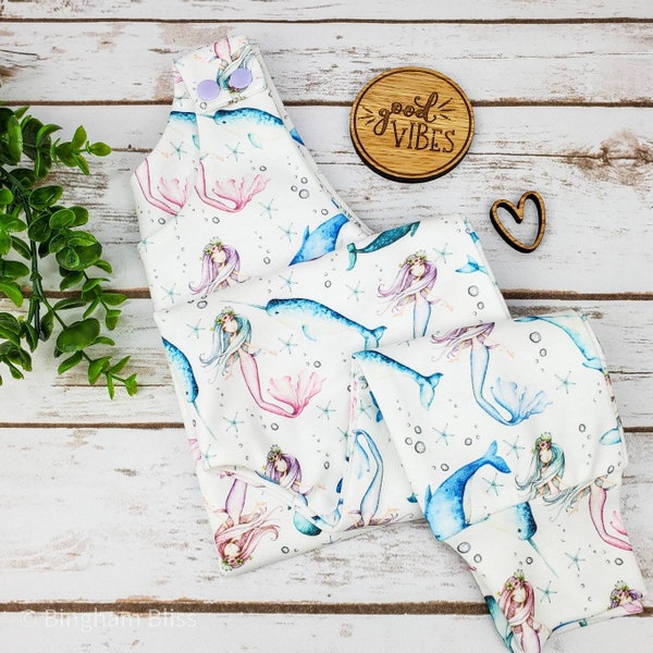 Mermaid Baby Romper, Organic Baby Clothes, Baby Romper, Harem Romper, Ocean Baby Clothes, Trendy Girl, Unique Baby Girl Clothes