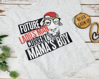 Mama's Boy Toddler Tee: Valentine's Day Graphic Shirt