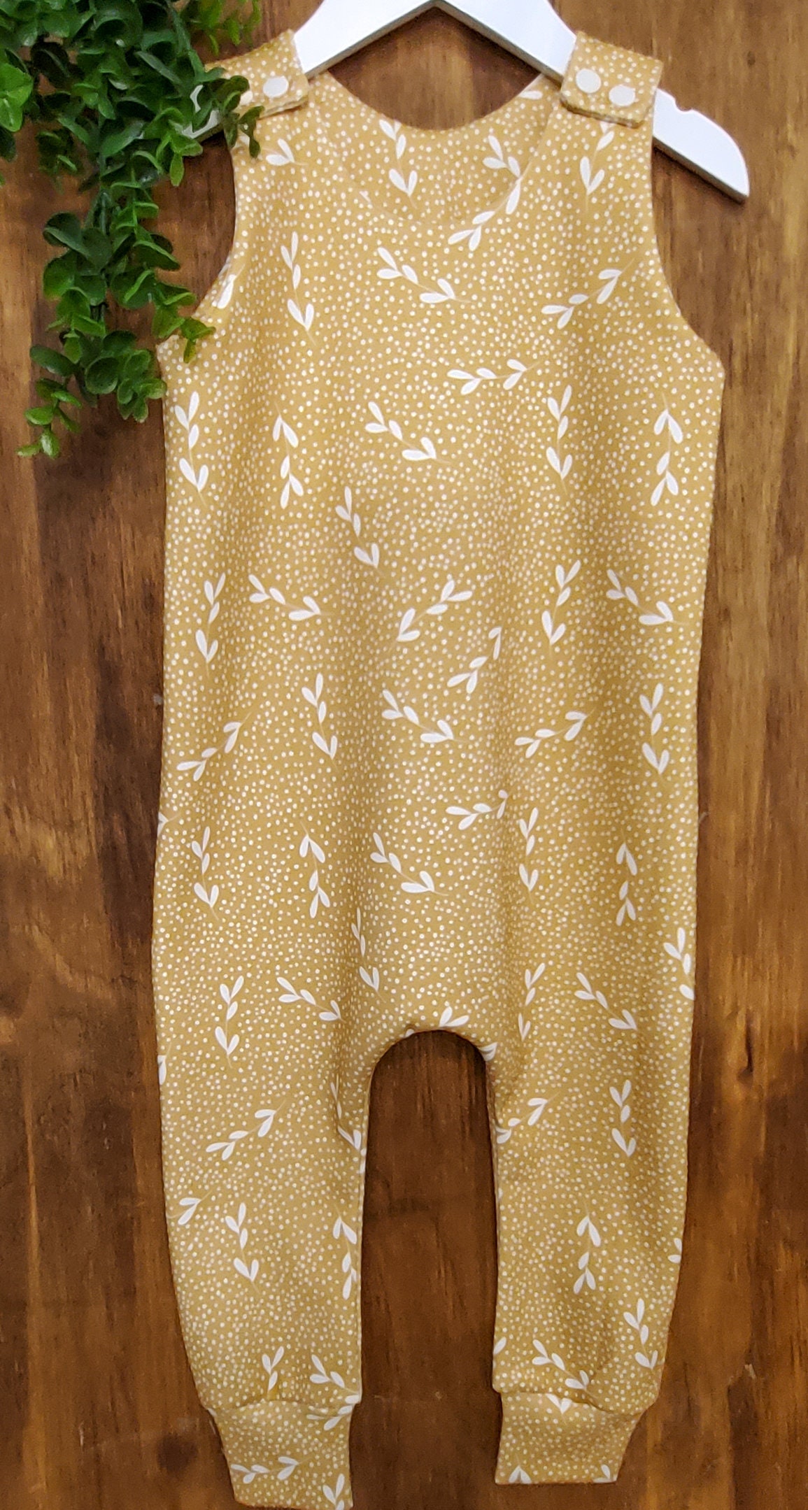 Mustard Baby Romper Organic Baby Clothes Baby Romper Harem Etsy