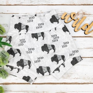 Bison Baby Bummies, Shorties, Baby Bloomer, Toddler Shorts, Baby Shorts, Diaper Cover, Organic Baby Bummies, Organic Bloomer