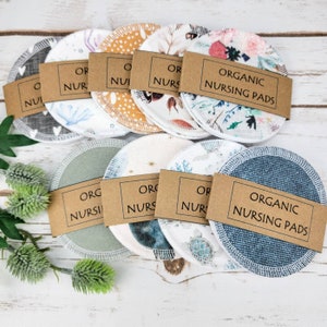 Organic Cotton Reusable Nursing Pads: Leakproof, Washable, Handmade
