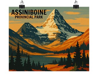 Vintage poster Assiniboine Park: natuurkunst met matte afwerking
