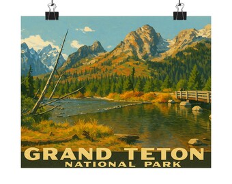 Grand Teton Poster: Reise - Wandkunst