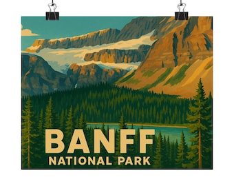 Banff Nationalpark Poster | Mattes horizontales Poster