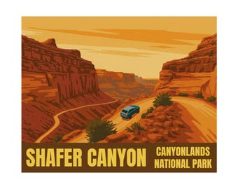 Poster Shafer Canyon Canyonlands National Park | Mat horizontale poster