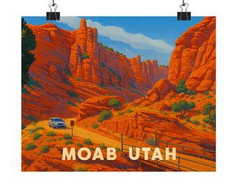 Moab Utah Landschaft Poster: Lebhaftes, mattes Wandbild