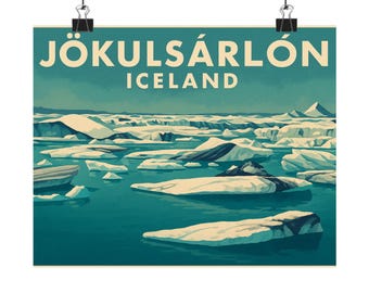IJslandse landschapsposter: Jökulsárlón Iceberg